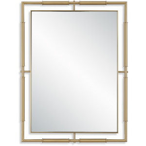 It's All Connected Rectangle Brass Mirror