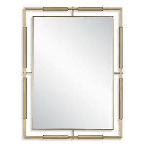It\'s All Connected Rectangle Brass Mirror