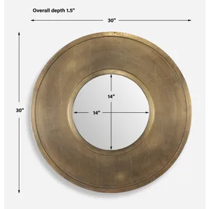 Axel Round Brass Mirror