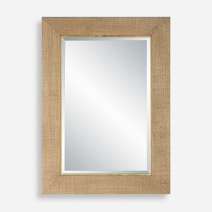 Bungalow Grass Cloth Mirror