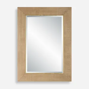Bungalow Grass Cloth Mirror