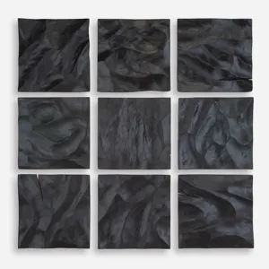 Malosi Black Wood Wall Decor, Set/9