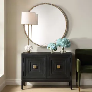 Odeon Shell Inlay Round Mirror