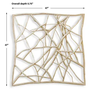Tangled Up Outdoor Teak Wall Decor