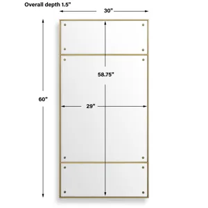 Wrenton Brass Rectangular Mirror