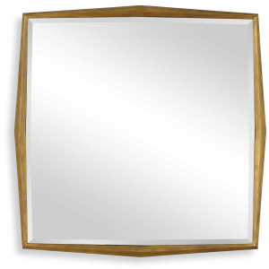 On Point Square Gold Mirror