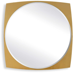 Neilia Round Brass Mirror