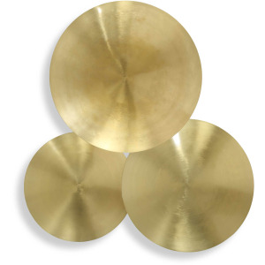 Cymbalic Round Brass Wall Art Set/3