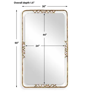 Tahoma Antiqued Gold Mirror