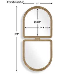 Jacques Art Deco Gold Mirror