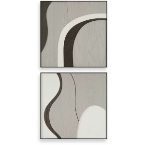 Joel Modern Wood Wall Art Set/2
