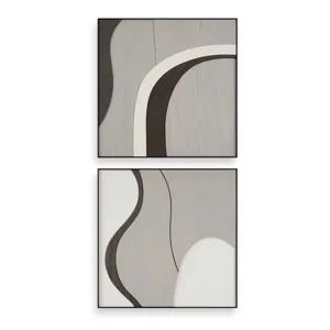 Joel Modern Wood Wall Art Set/2