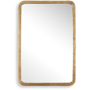 Vestry Antique Brass Mirror