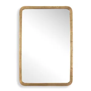 Vestry Antique Brass Mirror