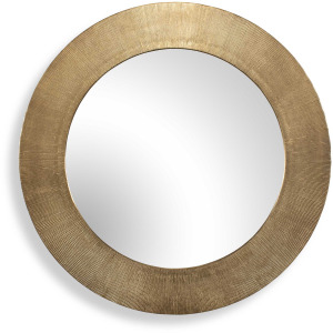 Tano Antique Brass Round Mirror