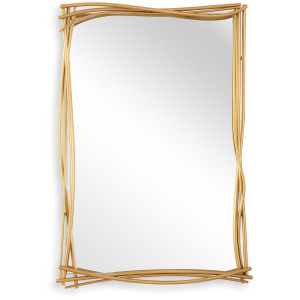 Curved Branches Gold Mirror