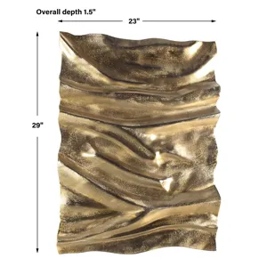 Undulate Outdoor Gold Wall Panel