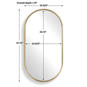 Torrado Oval Brass Mirror