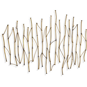 Nature's Rhythm Gold Metal Wall Decor