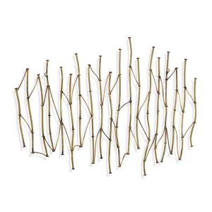 Nature's Rhythm Gold Metal Wall Decor