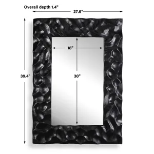 Malosi Black Carved Mirror