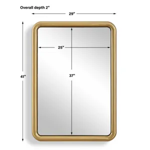 Atkinson Modern Brass Mirror