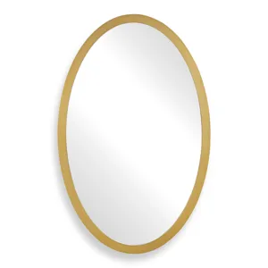 Elstree Antique Brass Oval Mirror