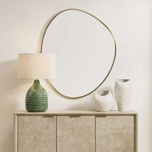 Distort Antique Brass Mirror