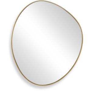 Distort Antique Brass Mirror