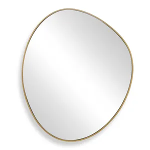 Distort Antique Brass Mirror