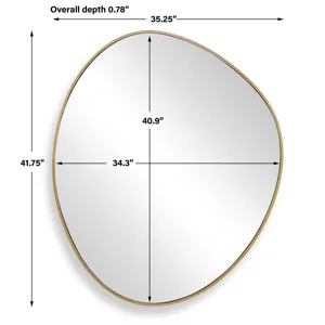 Distort Antique Brass Mirror