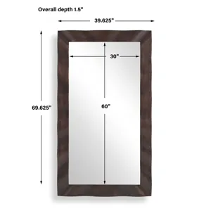 Wrinkle Wavy Wood Mirror