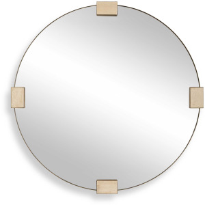 Russo Travertine Round Mirror