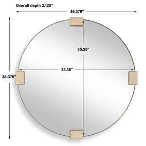 Russo Travertine Round Mirror