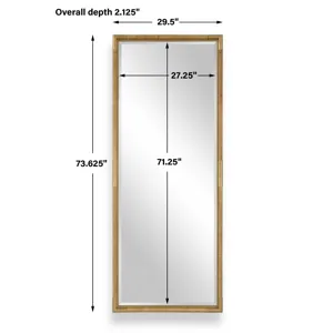 Kampar Full Length Rattan Tall Mirror