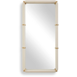 Cyprus White Leather Mirror