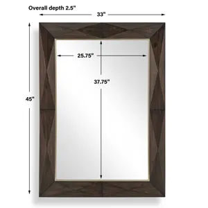 Diamond In The Rough Wood Mirror