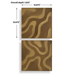Golden Terrain Wooden Wall Decor Set/2