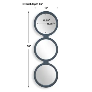 Going In Circles Blue Gray Mirror