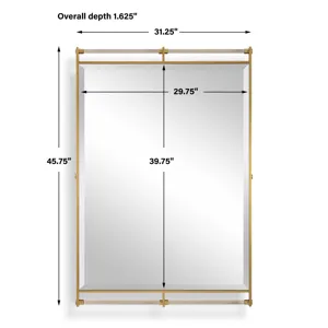Ripoll Antique Brass Mirror