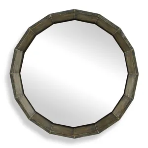 Neve Bronze Round Mirror