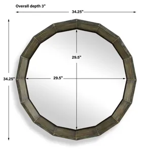 Neve Bronze Round Mirror
