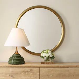 Atkinson Modern Brass Round Mirror
