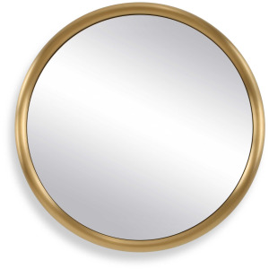 Atkinson Modern Brass Round Mirror