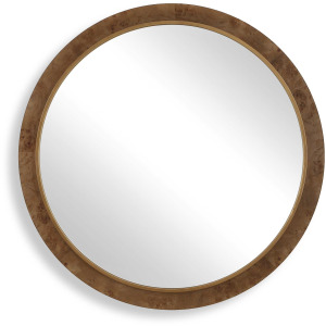 Cleveland Round Burl Wood Mirror