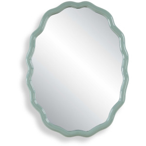 Isly Robin's Egg Blue Oval Mirror
