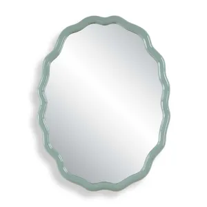 Isly Robin\'s Egg Blue Oval Mirror