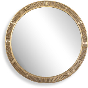 Heart Of Gold Round Mirror