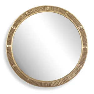 Heart Of Gold Round Mirror