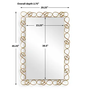 Twist It Antique Brass Mirror
